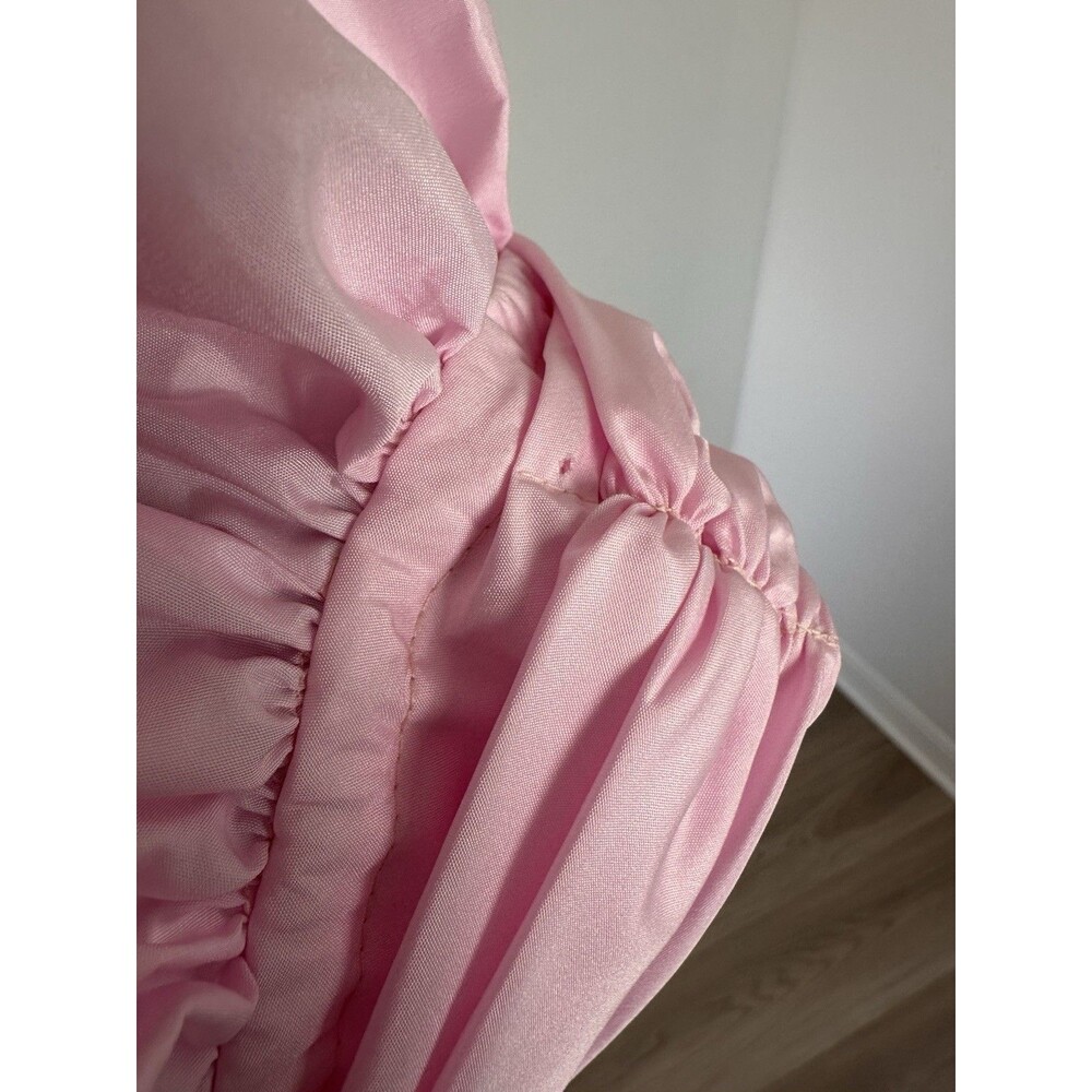 Vintage Pink 70s 80s Prom Party Dress Gown Princess Read! - Picture 16 of 16